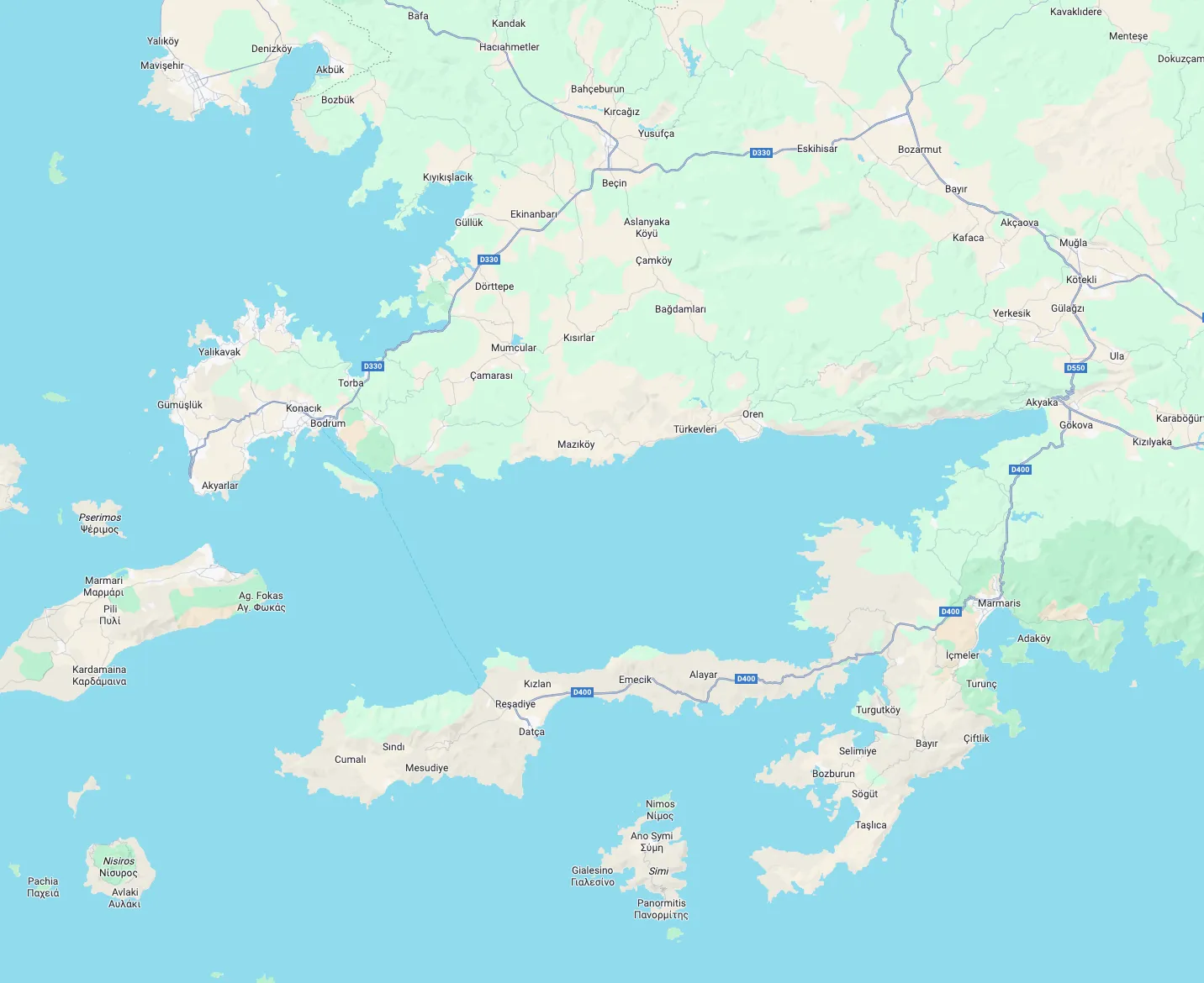Bodrum Route Image